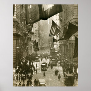 Wall Street Party, End of WW1, 1918 ポスター