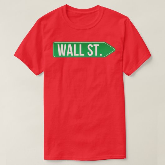 Wall street sign tシャツ (デザイン正面)