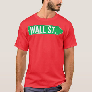 Wall street sign tシャツ