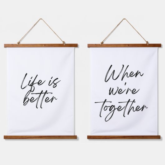 Wall Tapestryと一緒にいると人生が良くなる 吊り下げ型タペストリー (ダブル)