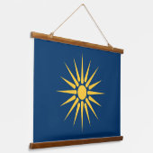 Wall Tapestry with flag of Macedonia, Greece 吊り下げ型タペストリー (傾斜あり)