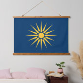 Wall Tapestry with flag of Macedonia, Greece 吊り下げ型タペストリー (寝室)
