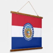 Wall tapestry with flag of Missouri, U.S.A. 吊り下げ型タペストリー (傾斜あり)