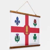 Wall Tapestry with flag of Montreal, Quebec 吊り下げ型タペストリー (傾斜あり)