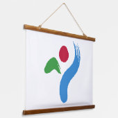 Wall Tapestry with flag of Seoul, South Korea 吊り下げ型タペストリー (傾斜あり)