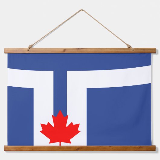 Wall Tapestry with flag of Toronto, Canada 吊り下げ型タペストリー (正面)