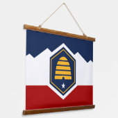 Wall Tapestry with new flag of Utah, USA 吊り下げ型タペストリー (傾斜あり)