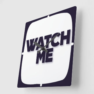 Wall Watch Acrylic Square 10.75インチ： WATCH ME スクエア壁時計