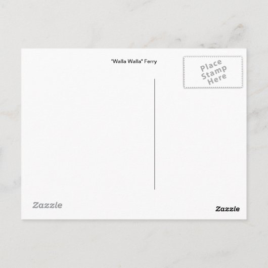 Walla Wallaフェリー ポストカード (裏面)