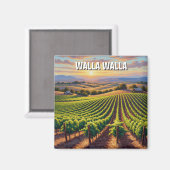 Walla Walla Washington Travel マグネット (正面/裏面)