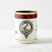 Wallace Clan Badge Tartan w/Gold Rim マグカップ (中央)