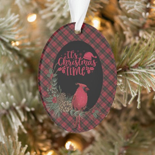 Wallace Red  Original Scottish Tartan Christmas オーナメント (ツリー)