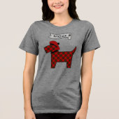 Wallace Tartan Scottie Dog Personalized トライブレンドＴシャツ (正面)