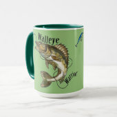 Walleyeの戦士の元のデザイン マグカップ (正面左)