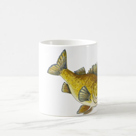 Walleyeの魚のマグ! コーヒーマグカップ (中央)