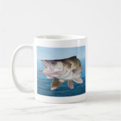 Walleyeの魚釣り コーヒーマグカップ (左)