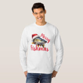 Walleye "フィッシュメリー"醜いクリスマス tシャツ (正面フル)
