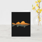 Walleye Fishing Forest Nature Wildlife Fisherman カード (黄色い花)