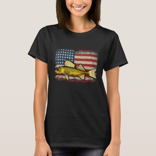 Walleye Fishing Usa Tシャツ (正面)