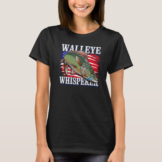 Walleye Whisperer Fishing Men Women Adults Teens K Tシャツ (正面)