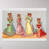 Wallflower Cats by Louis Wain ポスター (正面)