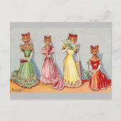 Wallflower Cats by Louis Wain ポストカード (正面)