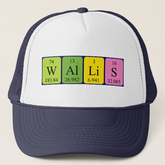 Wallis定期テーブル名hat キャップ (正面)