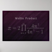 Wallis' Pi Formula - Math Poster ポスター (正面)