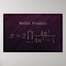Wallis' Pi Formula - Math Poster
