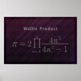 Wallis' Pi Formula - Math Poster ポスター