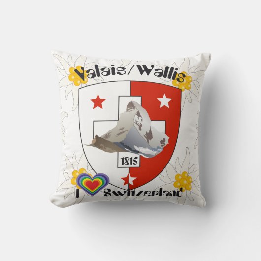 Wallis Valais Schweiz Suisse Kissen クッション (正面)