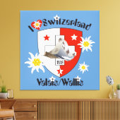 Wallis Valais Schweiz Suisse Leinwand キャンバスプリント (インサイチュ (リビング))