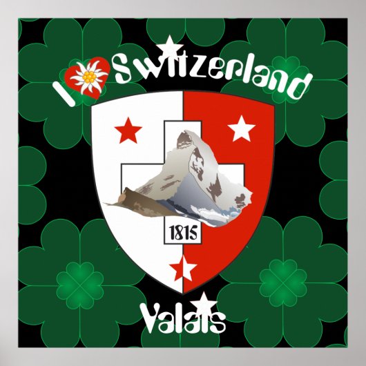 Wallis Valais Schweiz Suisse Poster ポスター (正面)