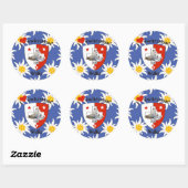 Wallis Valais Schweiz Suisse Svizzera Aufkleber ラウンドシール (シート)