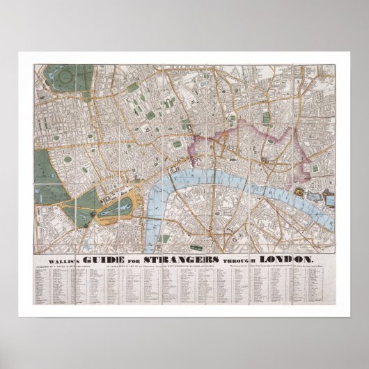 Wallis's Guide for Nosters Through London, 1841 ポスター (正面)
