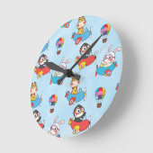 Wallpaper ラウンド壁時計 (傾斜)