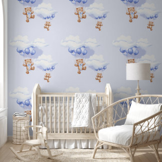 Wallpaper design featuring a fun teddy bear. 壁紙