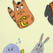 Wallpaper Educational print with a fun animal alph 壁紙 (縫い目)