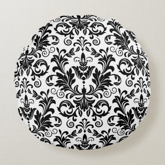 Wallpaper in the style of Baroque. Seamless backgr ラウンドクッション (正面)