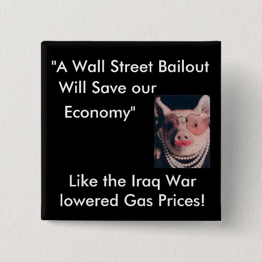 Wallstreetの脱出無し 缶バッジ (正面)