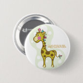 Wallyキリンのキャラクター 缶バッジ (正面&裏面)