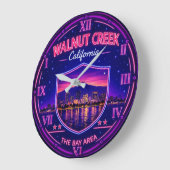 Walnut Creek California Bay Area ラージ壁時計 (傾斜)