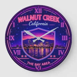 Walnut Creek California Bay Area ラージ壁時計