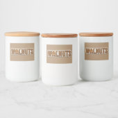 Walnut, Sticker for Food Container, by Natasha Us フードラベル (ボトル)