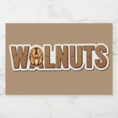 Walnut, Sticker for Food Container, by Natasha Us フードラベル (シングルラベル)