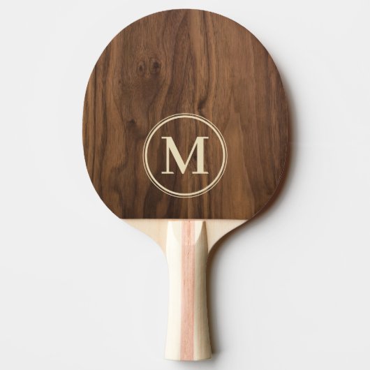 Walnut Wood Monogram 卓球ラケット (裏面)