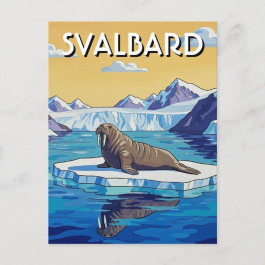 Walrus in Svalbard Norway ポストカード (正面)