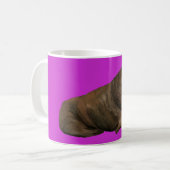 Walrus Mug on Pink コーヒーマグカップ (正面左)