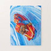 Walrus Racing Down the Track in a Fast Bobsleigh R ジグソーパズル (縦)