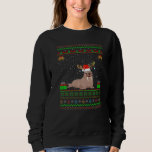 Walrus Santa Hat Matching Aby Walrus Christmas スウェットシャツ<br><div class="desc">Walrus Santa Hat醜いWalrus Christmasにマッチ。</div>